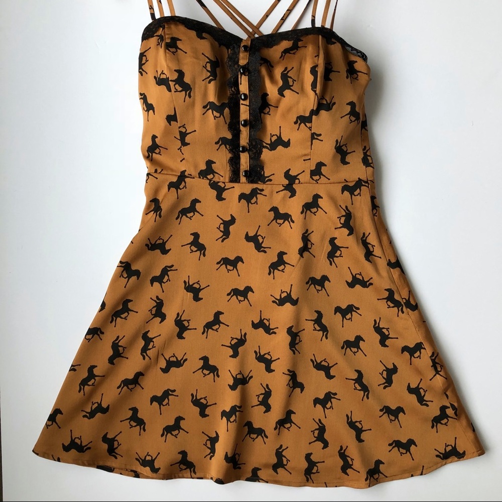 Boutique Small Sweetheart A-line Mustard Dress D6 - Picture 5 of 7